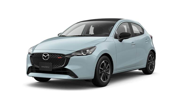 mazda 2 hatchback azul celeste 2024