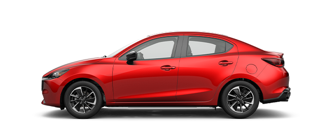 Mazda2 sedán auto rojo 