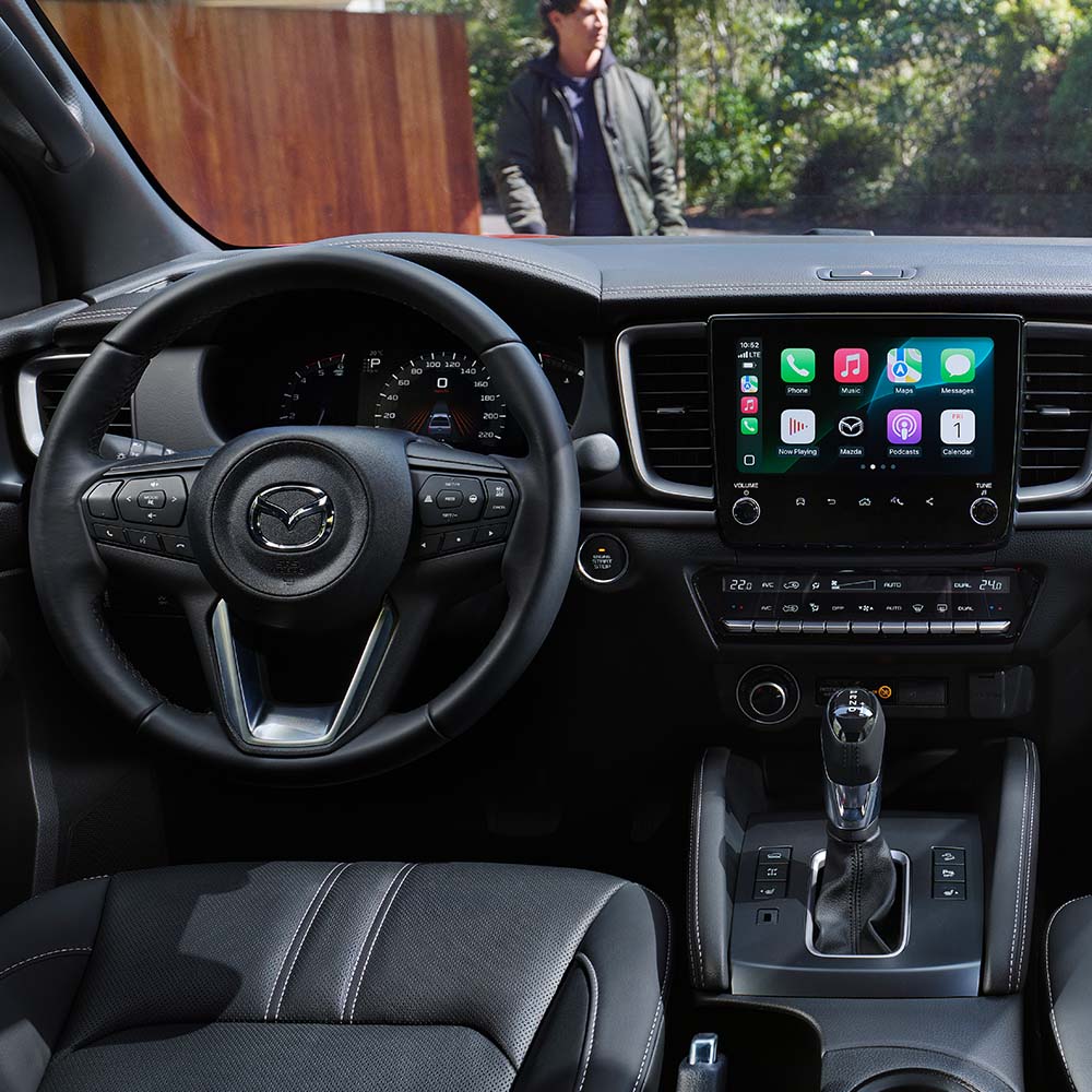 Mazda bt50 camioneta volante palanca piel v1