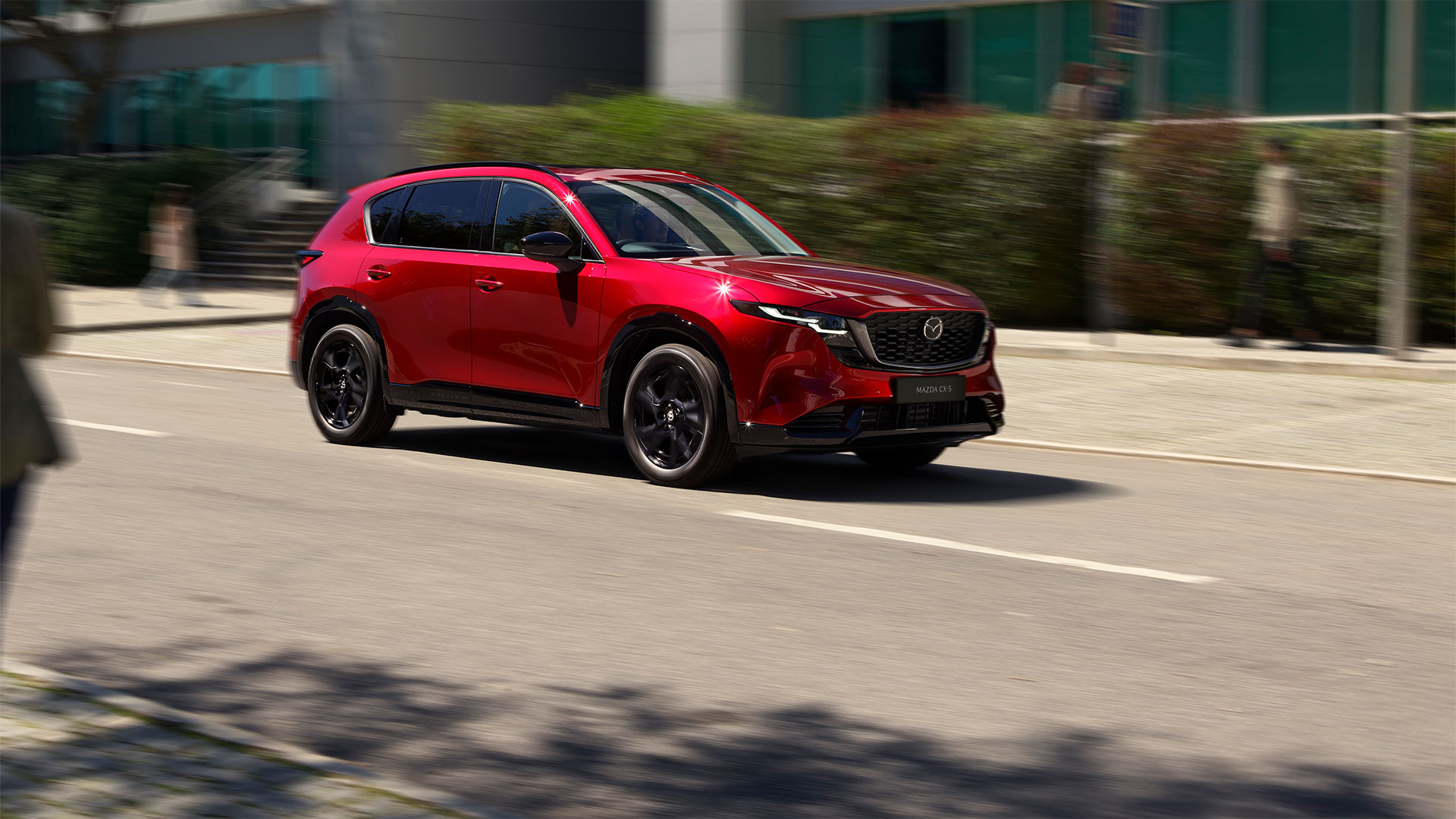 Mazda cx5 rojo brillante movimiento v1