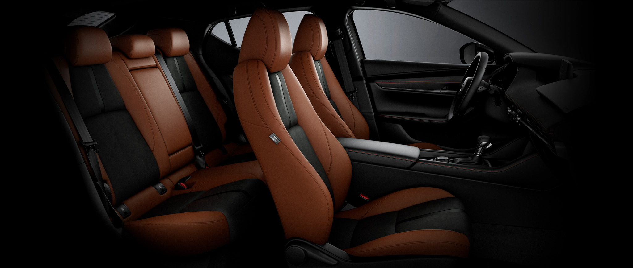Mazda3 hatchback interiores piel negra terracota v1 05