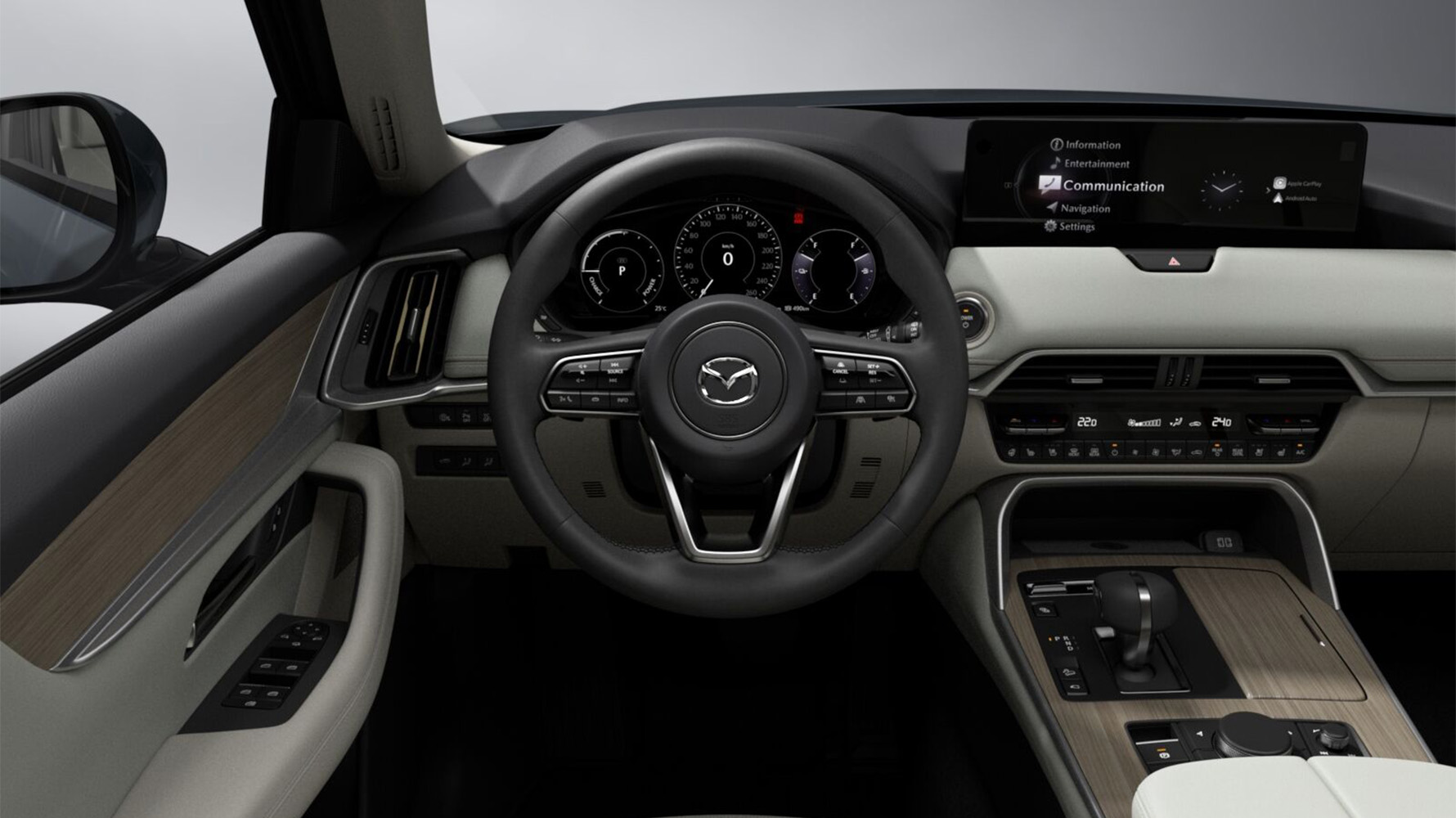 Mazda cx90 phev camioneta blanca instrumentos v2
