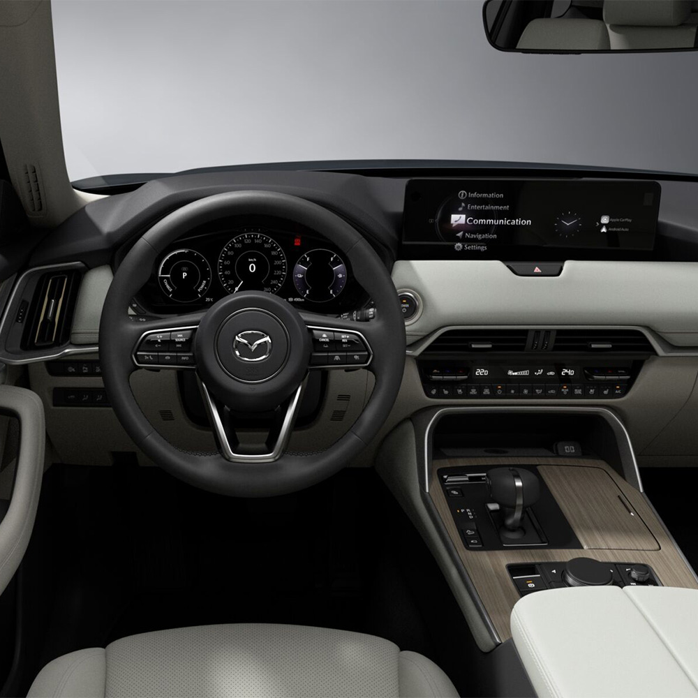 Mazda cx90 phev camioneta blanca instrumentos v2